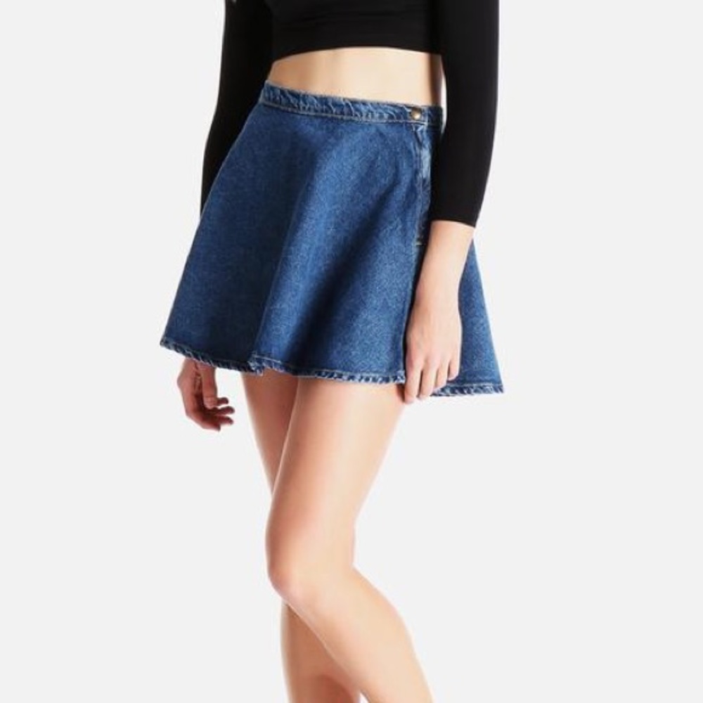 American Apparel Blue Denim Circle Skirt